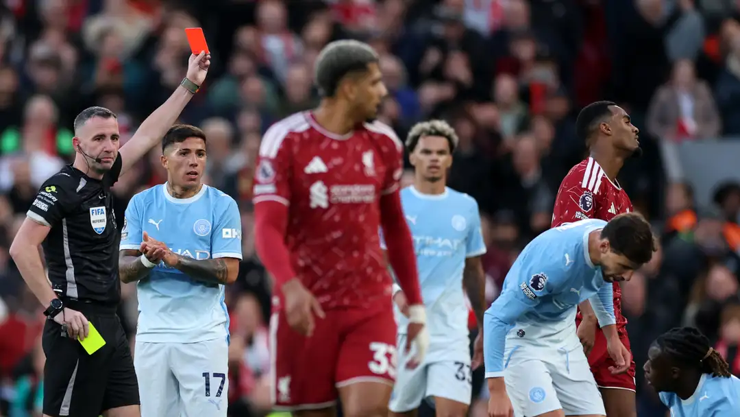 Liverpool Star Ryan Gravenberch After Red Card